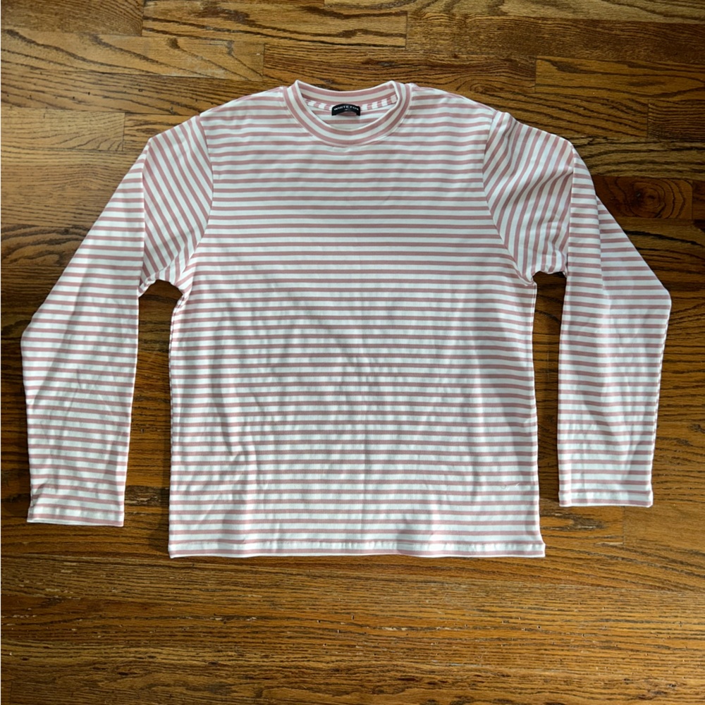 White Fox Boutique Pink Striped Pajama Top